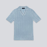 Dijon Silk Polo - Light Blue
