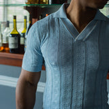 Dijon Silk Polo - Light Blue