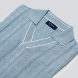 Dijon Silk Polo - Light Blue