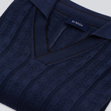 Dijon Silk Polo - Navy